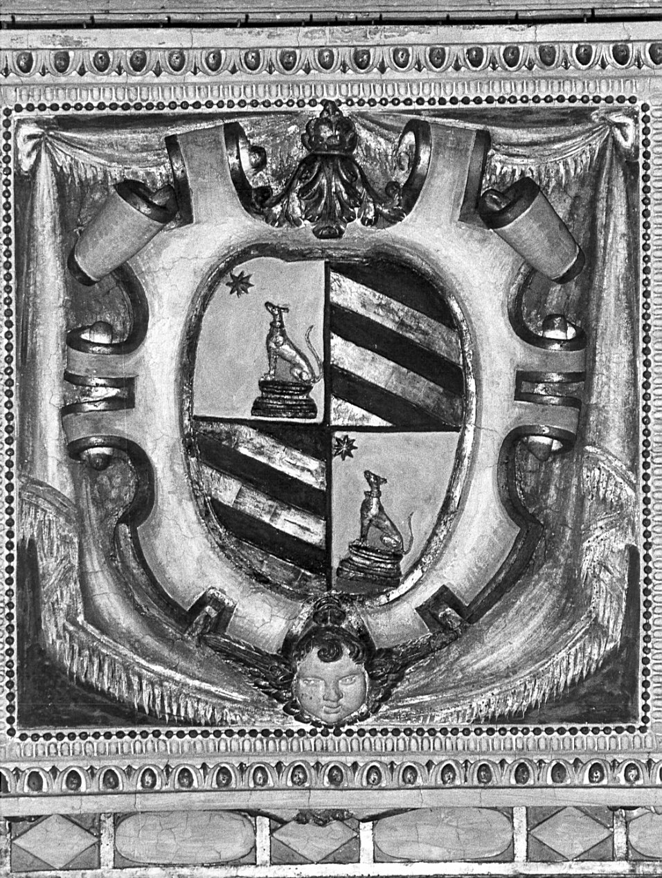 stemma gentilizio (decorazione plastica, opera isolata) - bottega lombarda (sec. XVI)