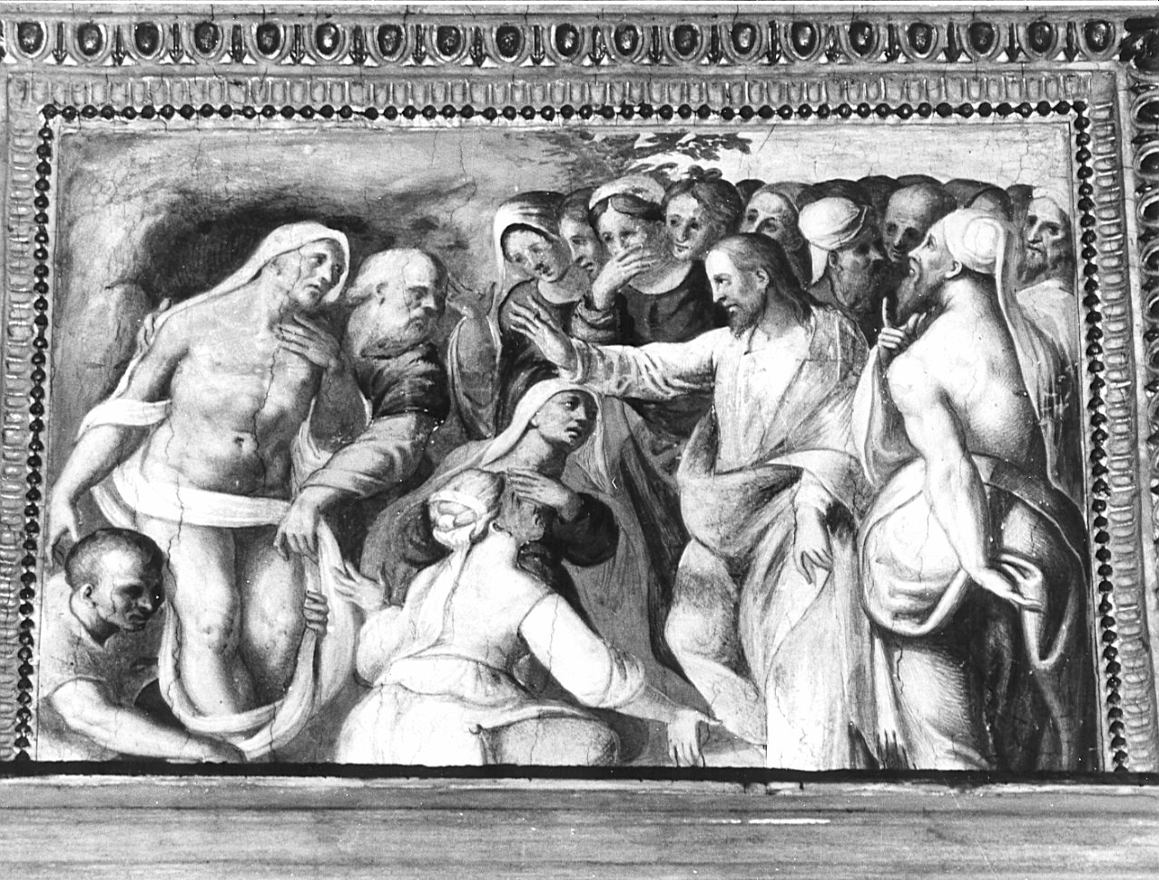 resurrezione di Lazzaro (dipinto, elemento d'insieme) di Campi Giulio, Campi Antonio (attribuito) (sec. XVI)