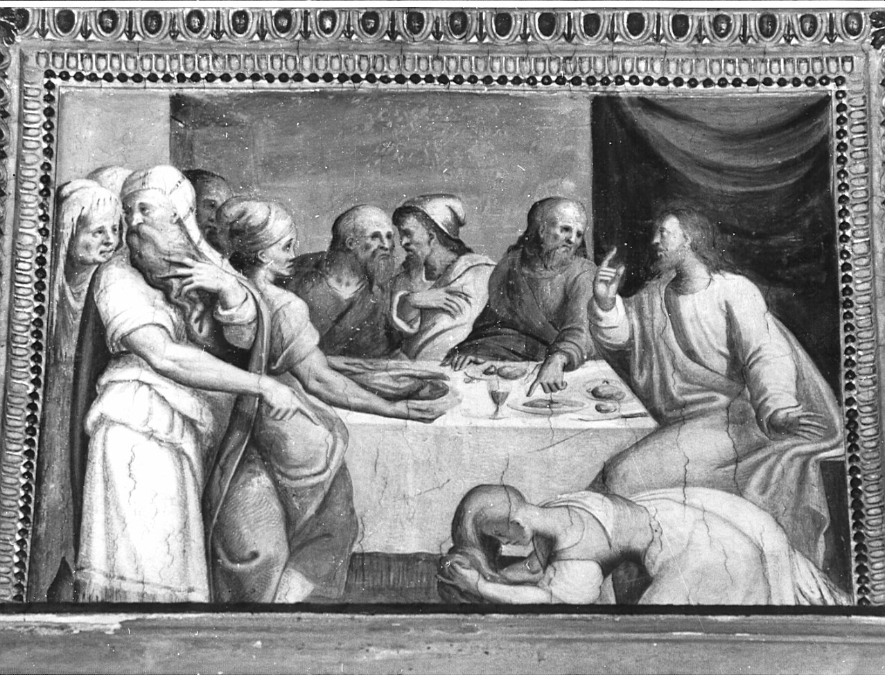 cena in casa di Simone il fariseo (dipinto, elemento d'insieme) di Campi Giulio, Campi Antonio (attribuito) (sec. XVI)