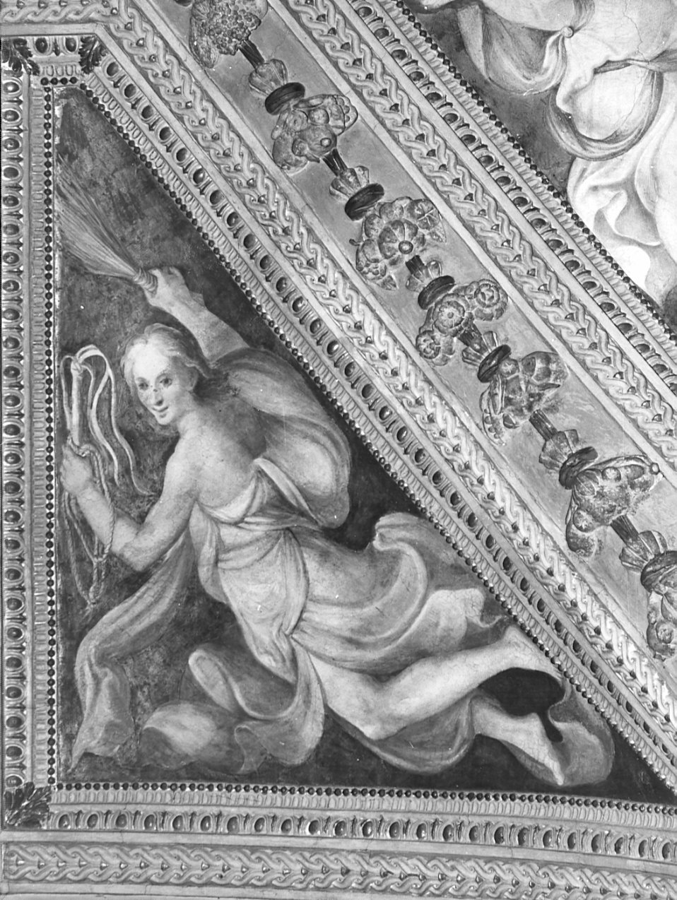 angelo con strumento della passione: flagello (dipinto, elemento d'insieme) di Campi Giulio, Campi Antonio (attribuito) (sec. XVI)