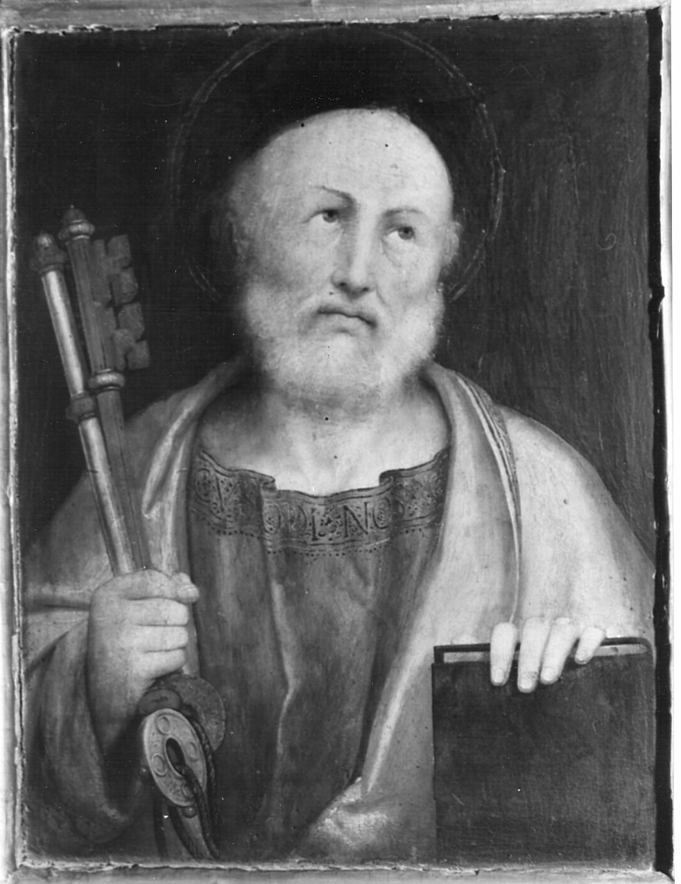 San Pietro (dipinto, elemento d'insieme) di Luini Bernardino (attribuito) (sec. XVI)