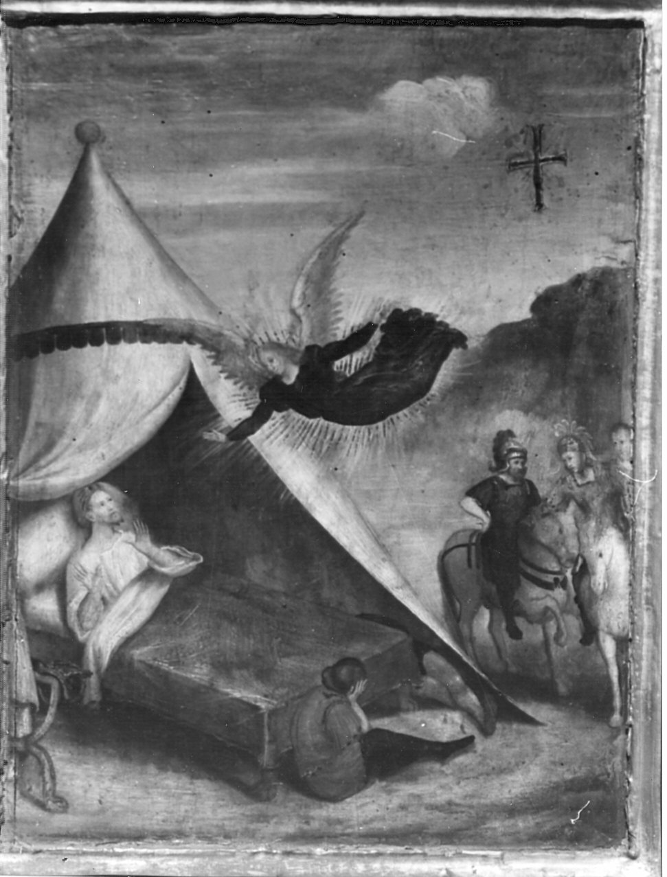 sogno di Costantino (dipinto, elemento d'insieme) di Luini Bernardino (attribuito) (sec. XVI)