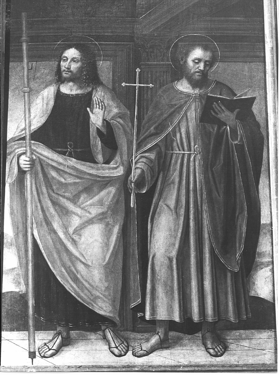 due apostoli (dipinto, elemento d'insieme) di Ambrogio da Fossano detto Bergognone (attribuito) (sec. XVI)