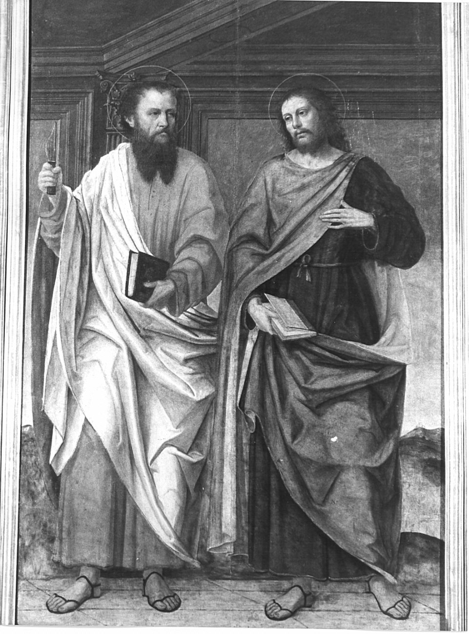 San Bartolomeo e apostolo (dipinto, elemento d'insieme) di Ambrogio da Fossano detto Bergognone (attribuito) (sec. XVI)