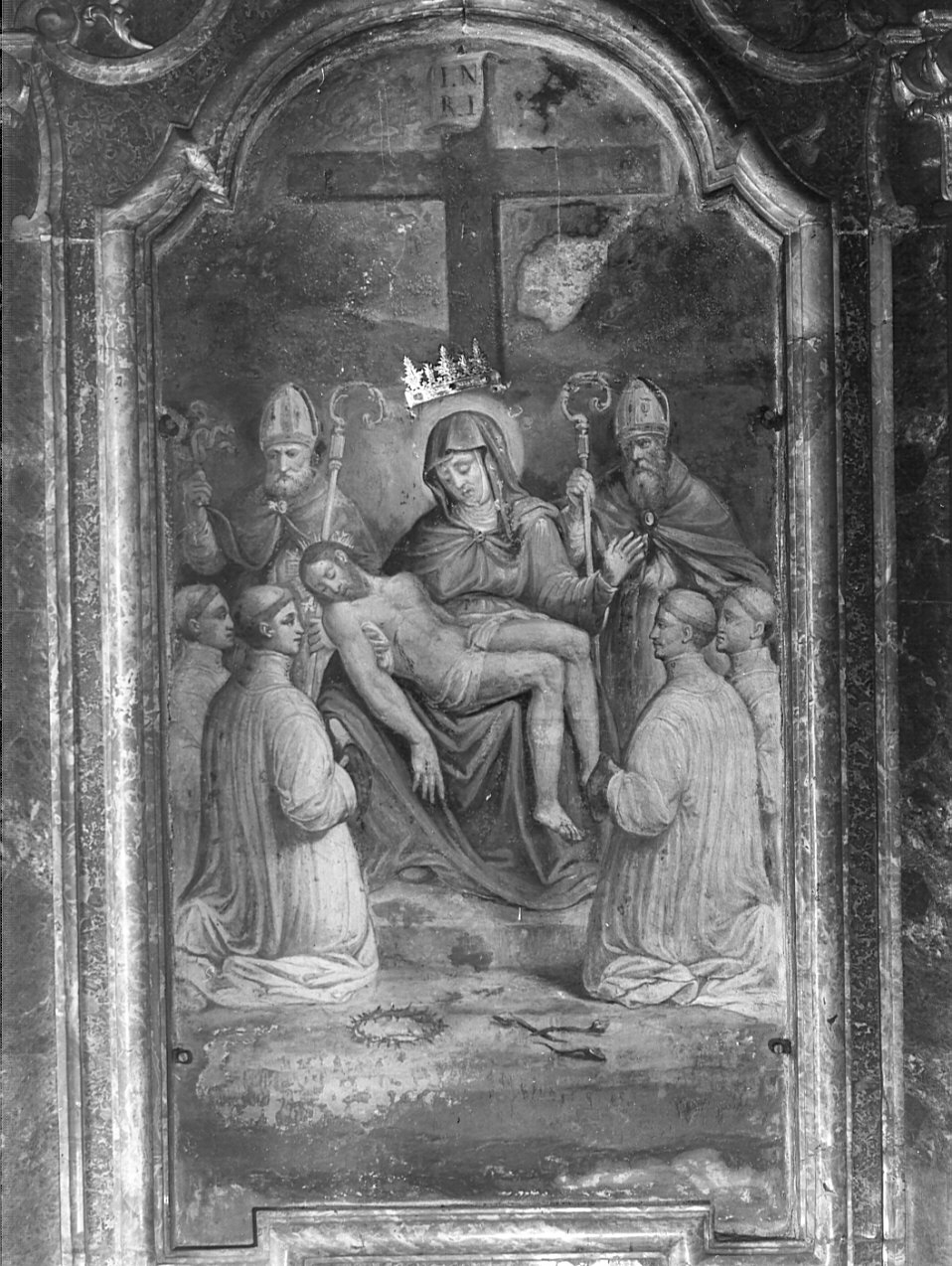 Pietà (dipinto, opera isolata) - ambito lombardo (sec. XVI)