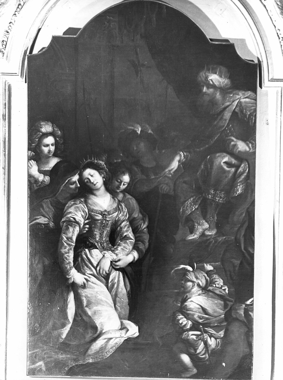Ester e Assuero (dipinto, opera isolata) di Nuvolone Giuseppe (attribuito) (prima metà sec. XVII)