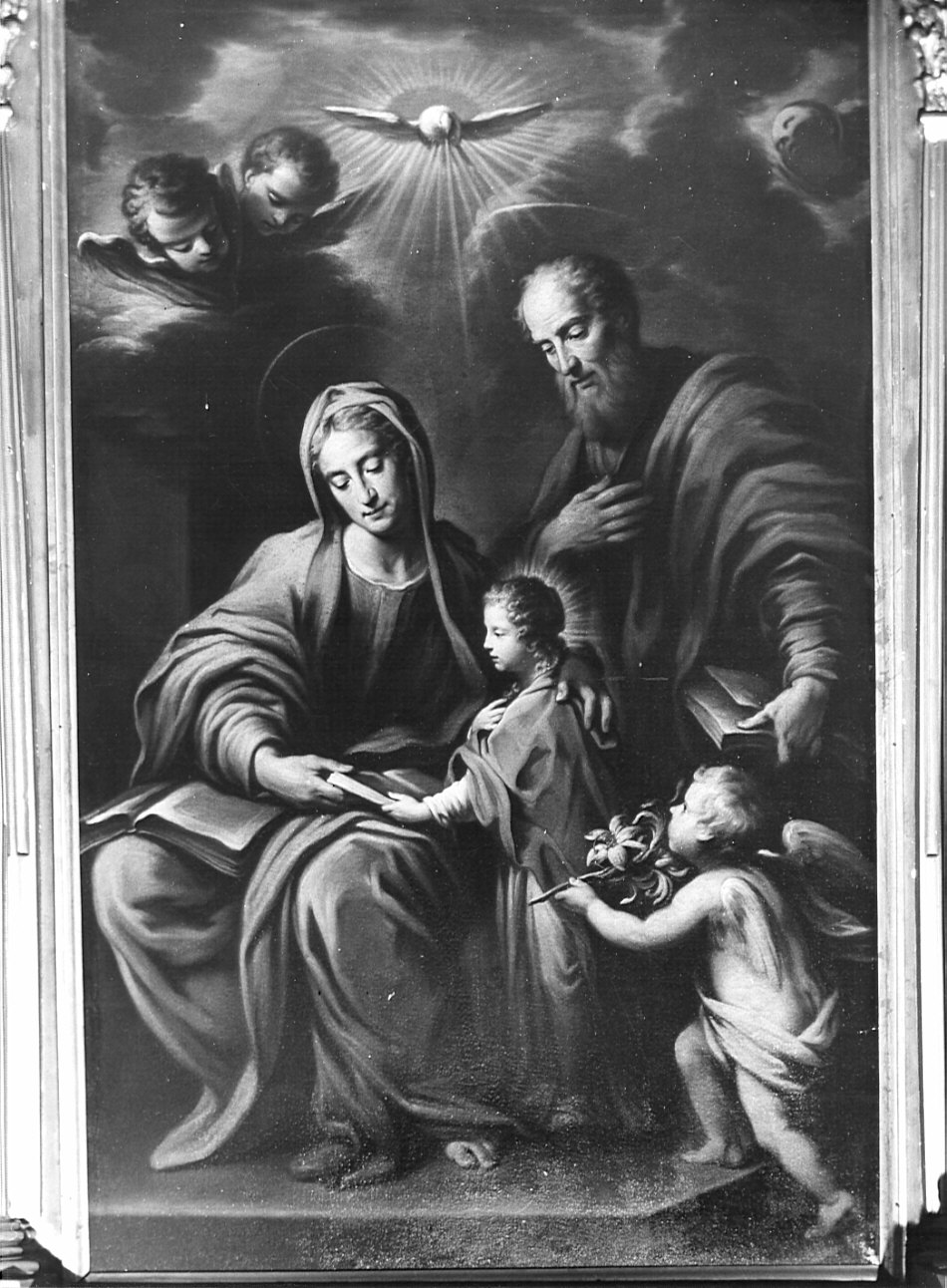 Sant'Anna insegna a leggere a Maria Vergine (dipinto, opera isolata) di Lucini Antonio (attribuito) (prima metà sec. XVIII)