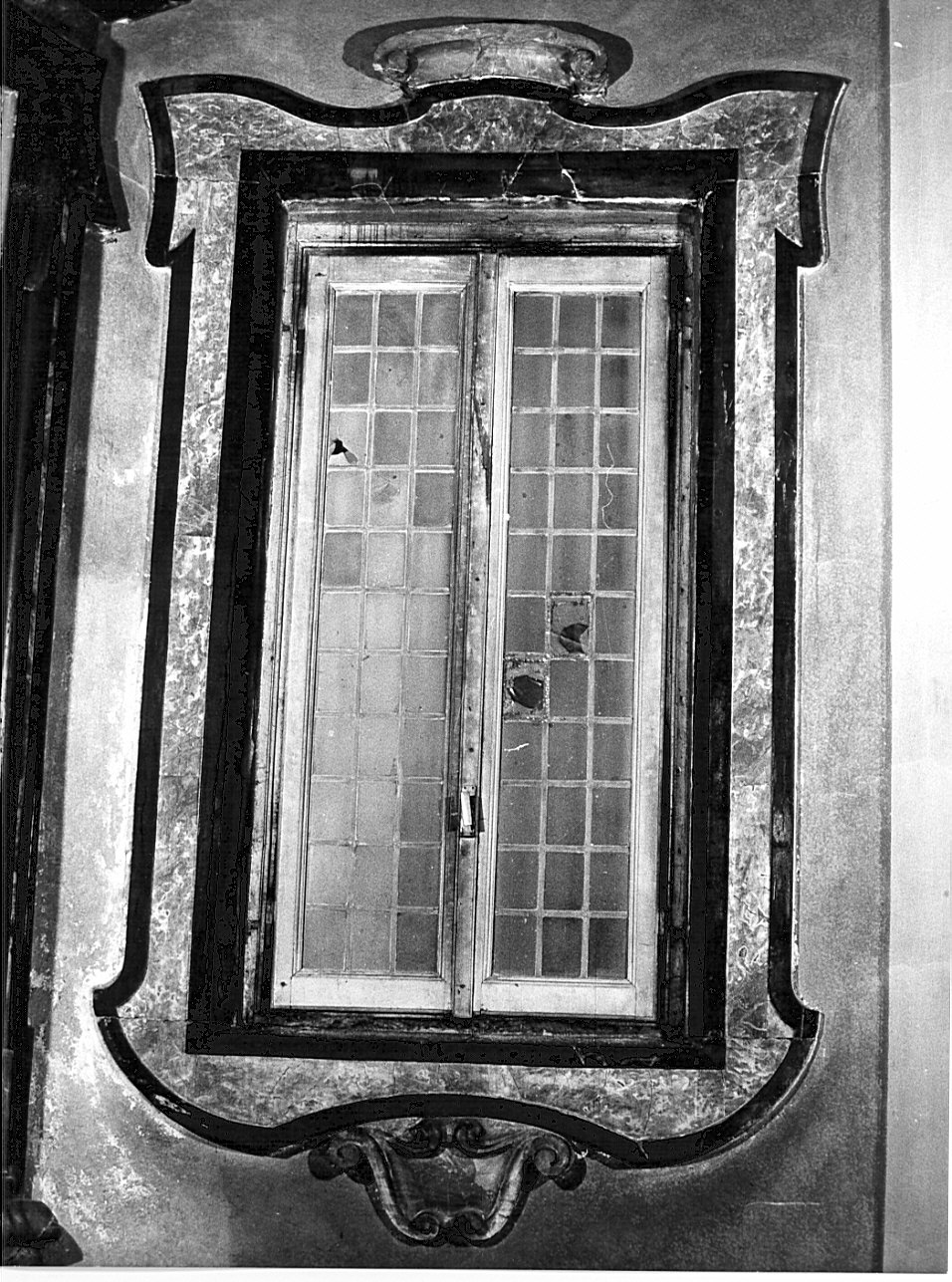 mostra di finestra, serie - bottega lombarda (fine/inizio secc. XVII/ XVIII)