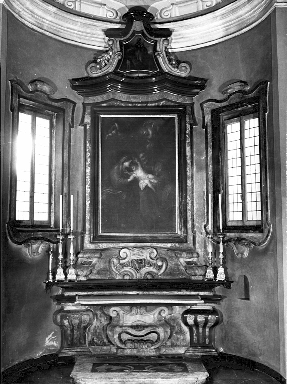 altare, complesso decorativo - bottega lombarda (fine/inizio secc. XVII/ XVIII)