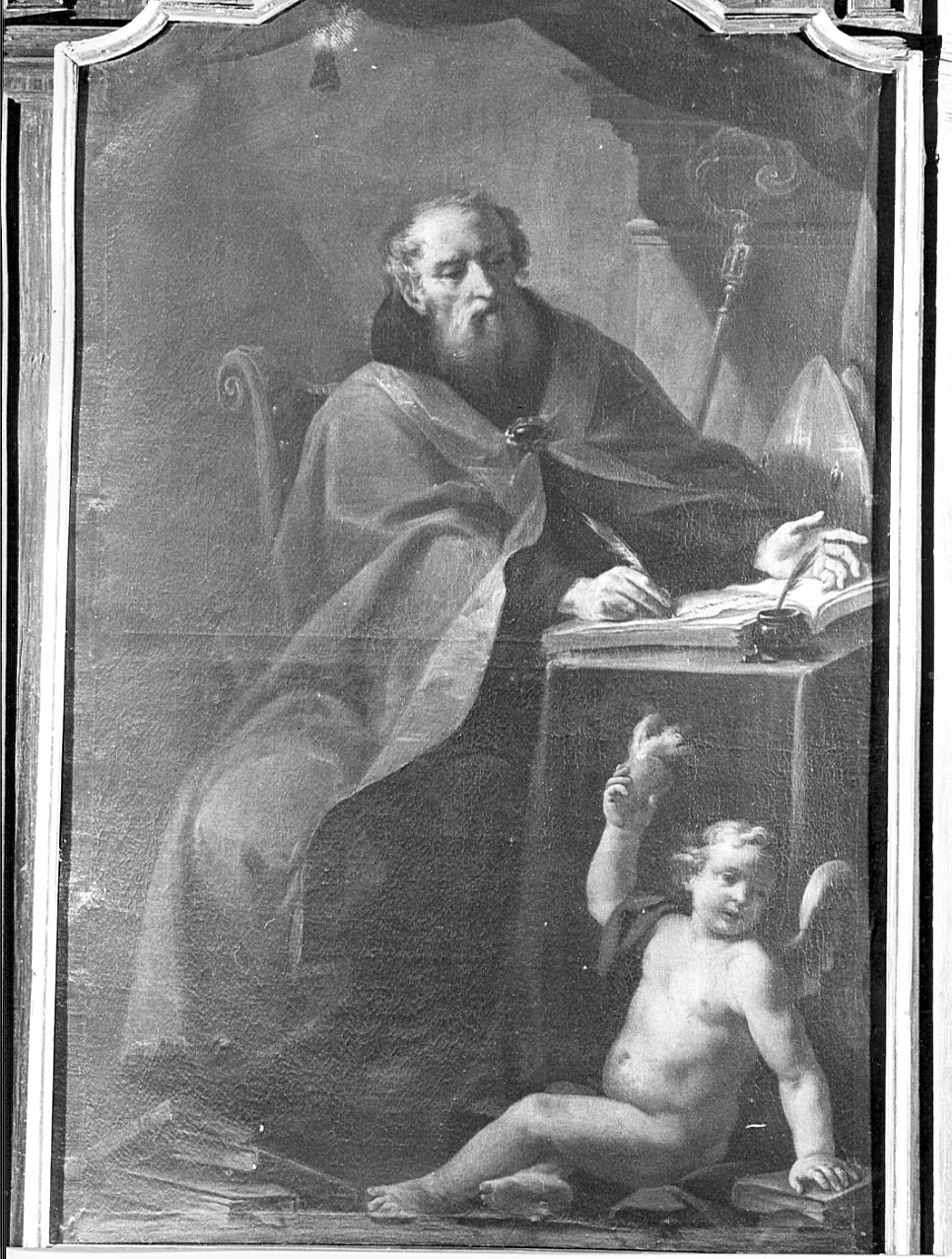 Sant'Agostino (dipinto, opera isolata) - ambito lombardo (fine/inizio secc. XVII/ XVIII)