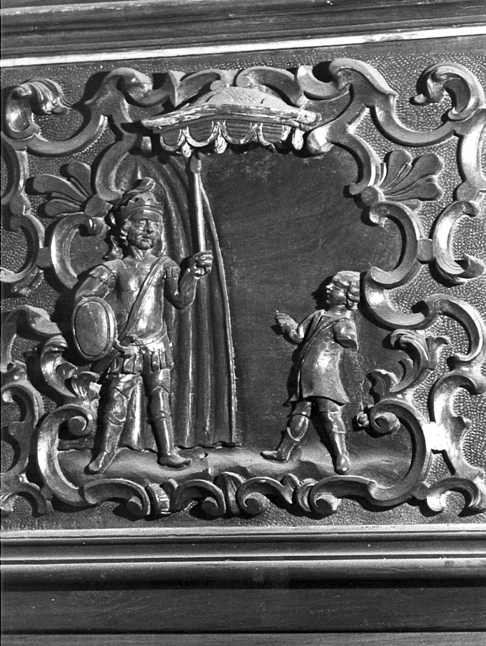 David e Saul (formella, opera isolata) - bottega lombarda (sec. XVIII)