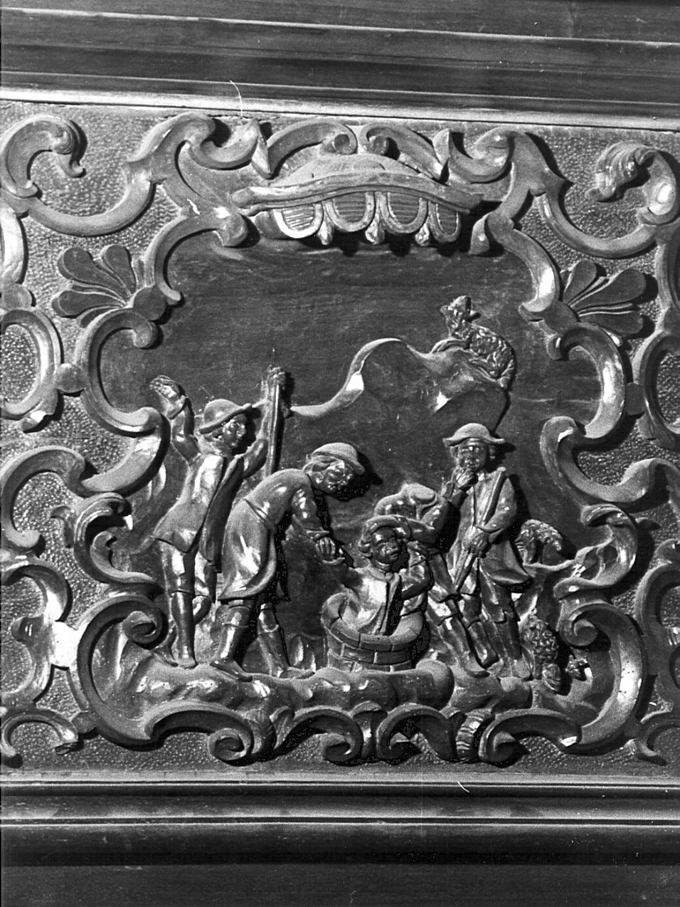 Giuseppe calato nella cisterna (formella, opera isolata) - bottega lombarda (sec. XVIII)