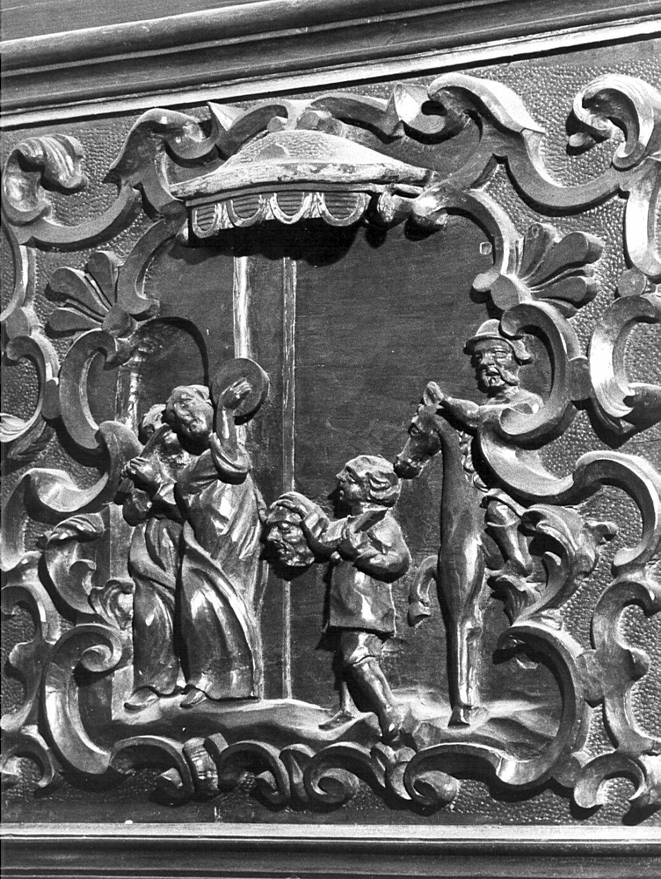 David con la testa di Golia (formella, opera isolata) - bottega lombarda (sec. XVIII)