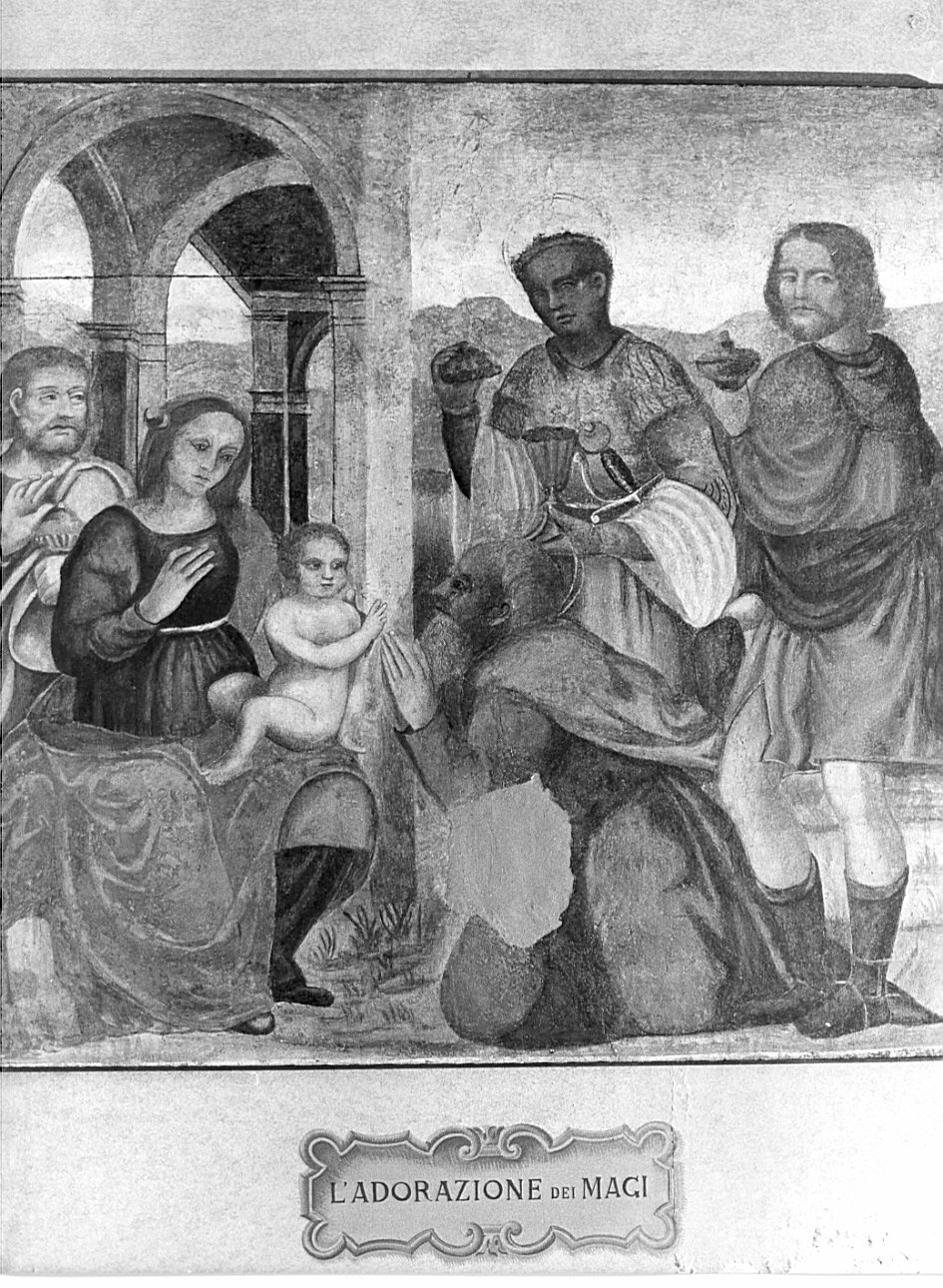 adorazione dei Re Magi (dipinto, opera isolata) - ambito lombardo (sec. XVI)