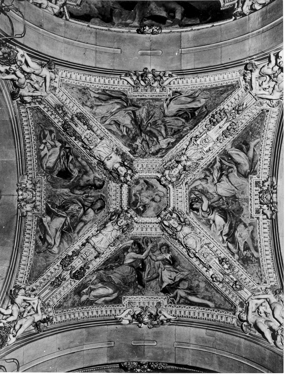 angeli (decorazione pittorica, opera isolata) di Della Rovere Giovanni Battista detto Fiammenghino, Della Rovere Giovanni Mauro detto Fiammenghino (inizio sec. XVII)