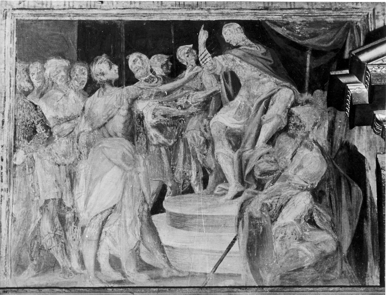 San Sebastiano (dipinto, opera isolata) di Della Rovere Giovanni Mauro detto Fiammenghino, Della Rovere Giovanni Battista detto Fiammenghino (inizio sec. XVII)