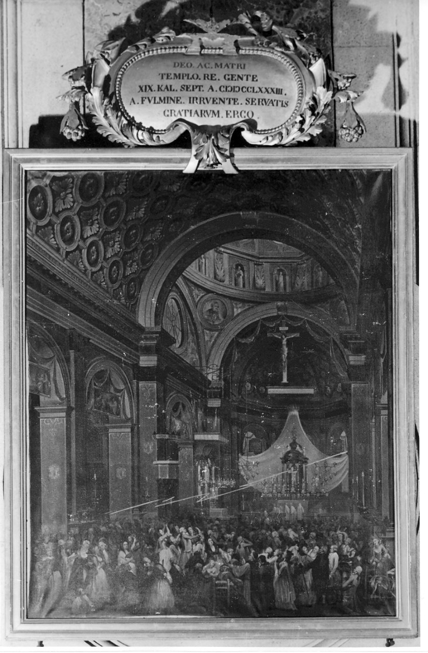 miracolo avvenuto in S. Maria dei Miracoli (dipinto, opera isolata) - ambito lombardo (fine sec. XVIII)