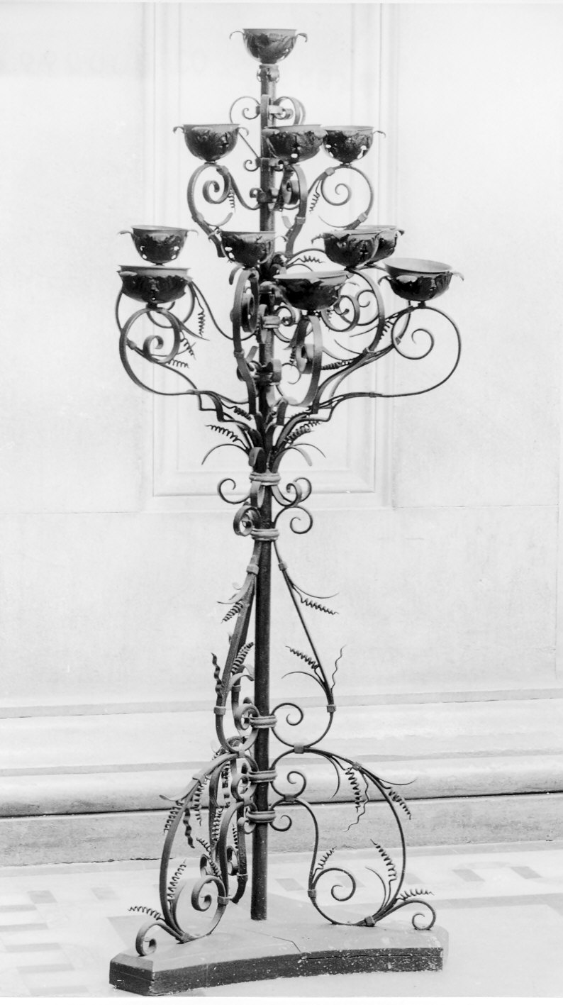 portacandele, serie - bottega lombarda (sec. XIX)