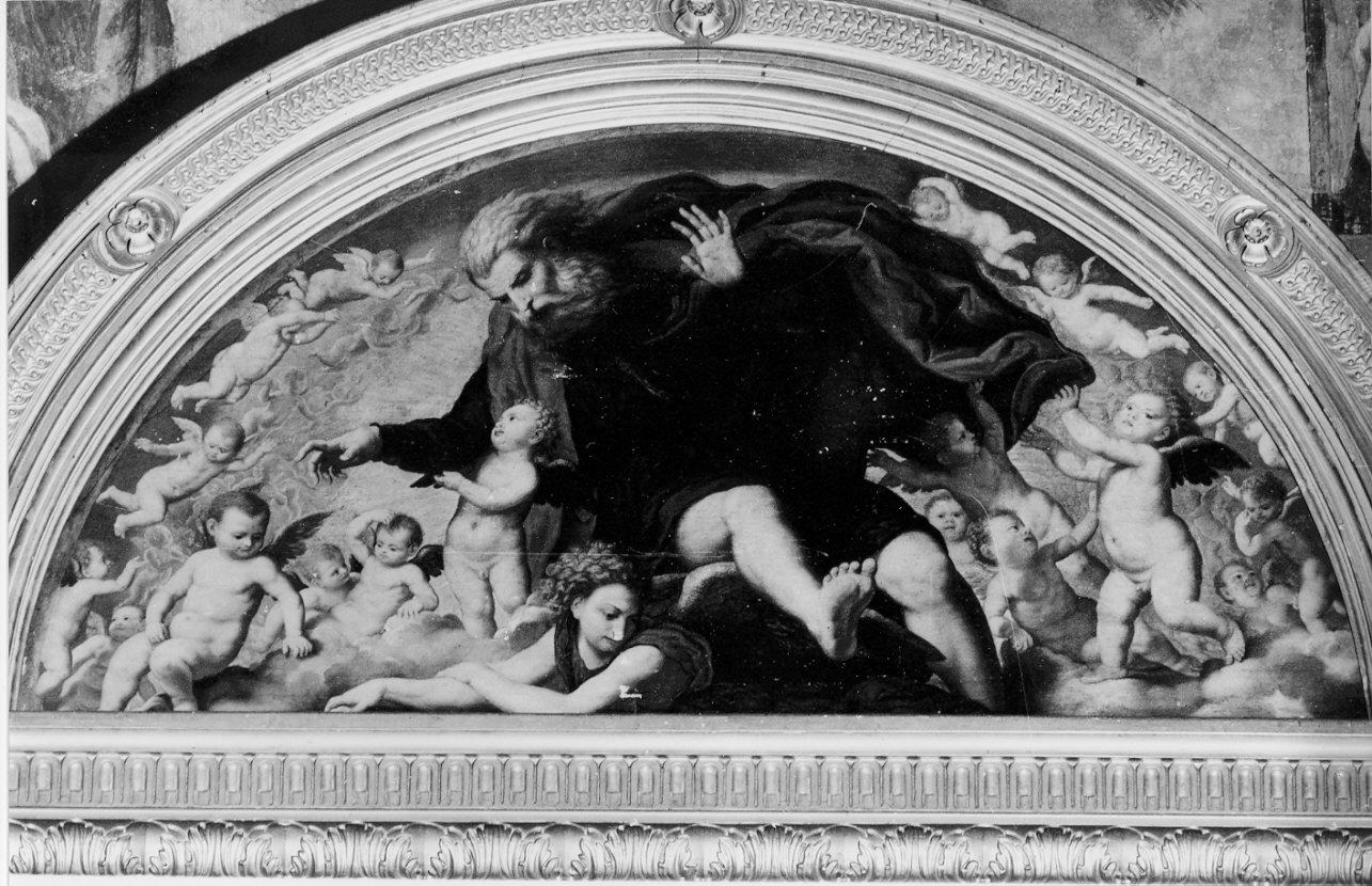 Dio Padre e angeli (dipinto, opera isolata) di Bordone Paris (prima metà sec. XVI)