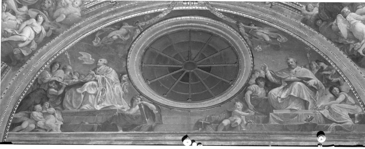 San Gregorio e Sant'Ambrogio (dipinto, elemento d'insieme) di Appiani Andrea (sec. XVIII)