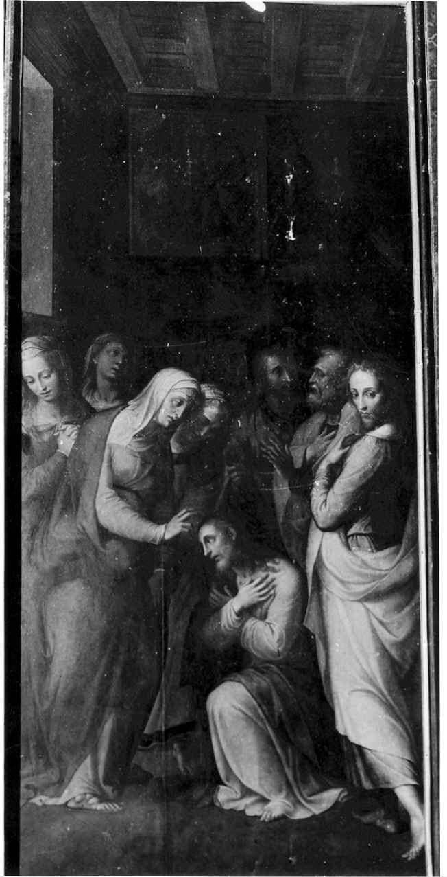Maria benedicente (dipinto, opera isolata) di Urbino Carlo (attribuito) (sec. XVI)