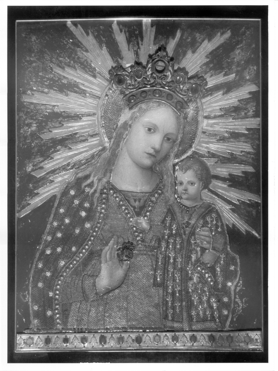 Madonna con Bambino (dipinto, opera isolata) - ambito lombardo (sec. XIX)