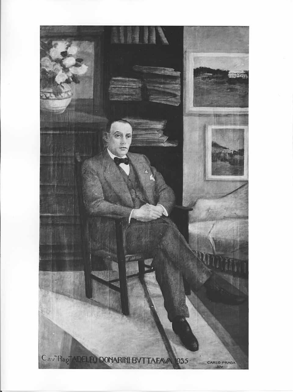 Ritratto di Adelfo Donarini Buttafava (dipinto, opera isolata) di Prada Carlo (secondo quarto sec. XX)