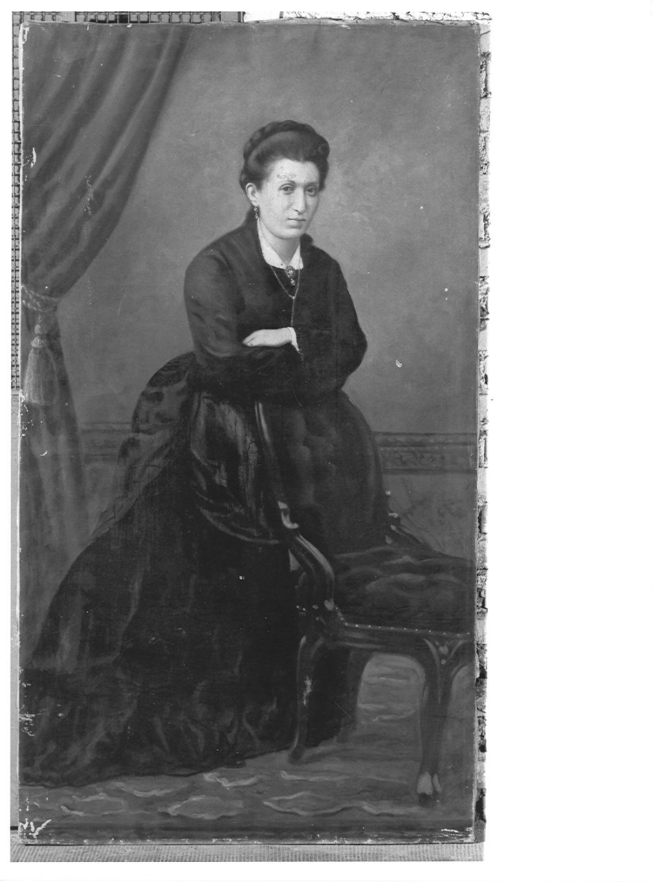 Ritratto femminile (dipinto, opera isolata) - ambito lombardo (seconda metà sec. XIX)