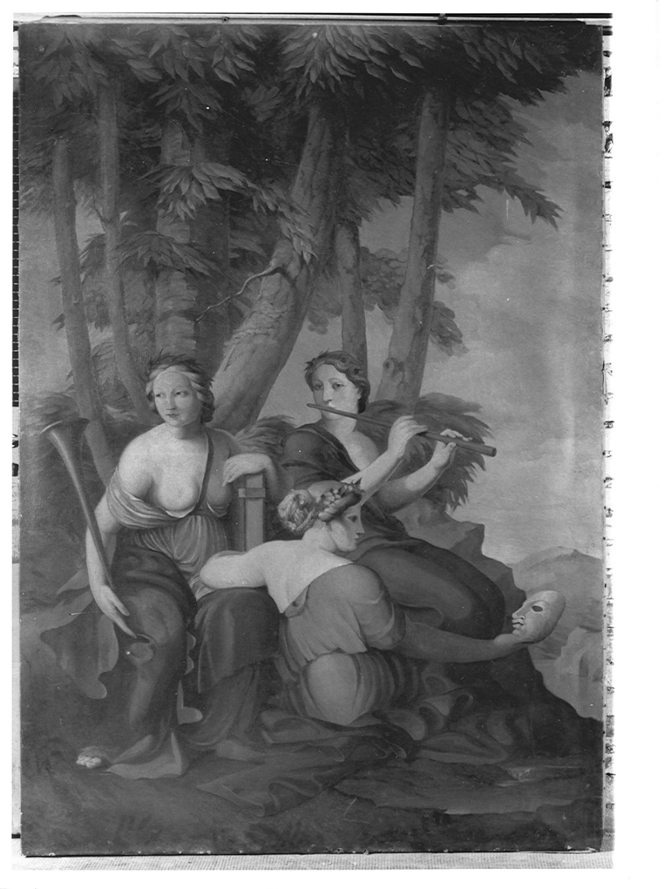 figure allegoriche femminili (dipinto, opera isolata) - ambito lombardo (prima metà sec. XIX)