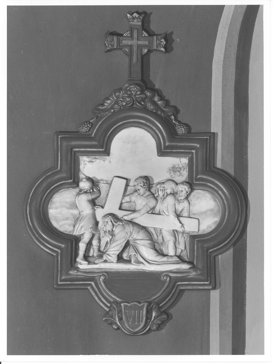 Cristo cade sotto la croce (Via Crucis, ciclo) - ambito lombardo (sec. XX)