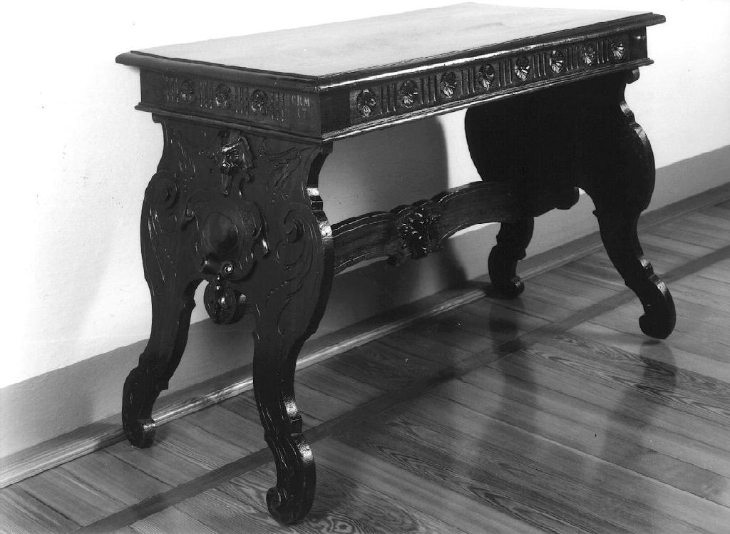 tavolo, opera isolata - manifattura lombarda (ultimo quarto sec. XIX)