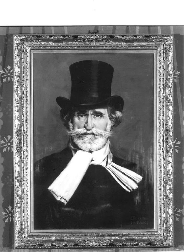 Ritratto di Giuseppe Verdi, ritratto di Giuseppe Verdi (dipinto, opera isolata) di Pascalino L (prima metà sec. XX)