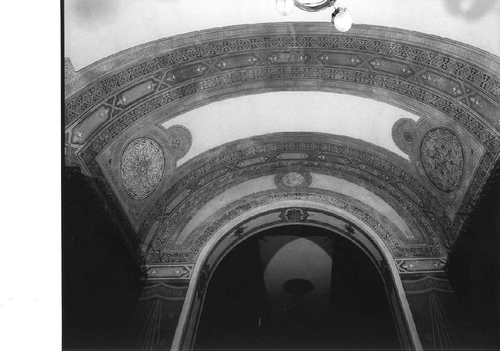 motivi decorativi geometrici e vegetali stilizzati, motivi decorativi geometrici e vegetali stilizzati (decorazione pittorica, elemento d'insieme) di Comolli Angelo (sec. XIX)