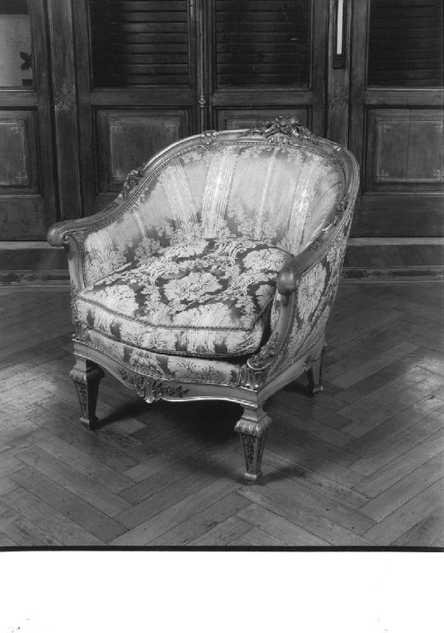 poltrona, elemento d'insieme - ambito lombardo (prima metà sec. XX)