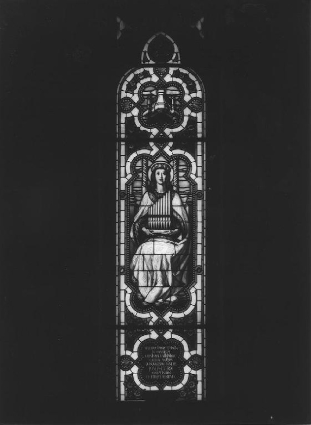Santa Cecilia, Santa Cecilia (vetrata, elemento d'insieme) - ambito milanese (sec. XX)