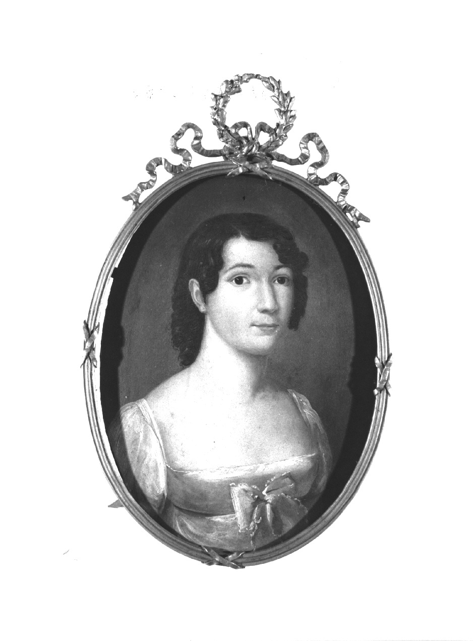 ritratto di Giuseppina Strepponi, ritratto della cantante Giuseppina Strepponi (miniatura, opera isolata) - ambito lombardo (sec. XIX)