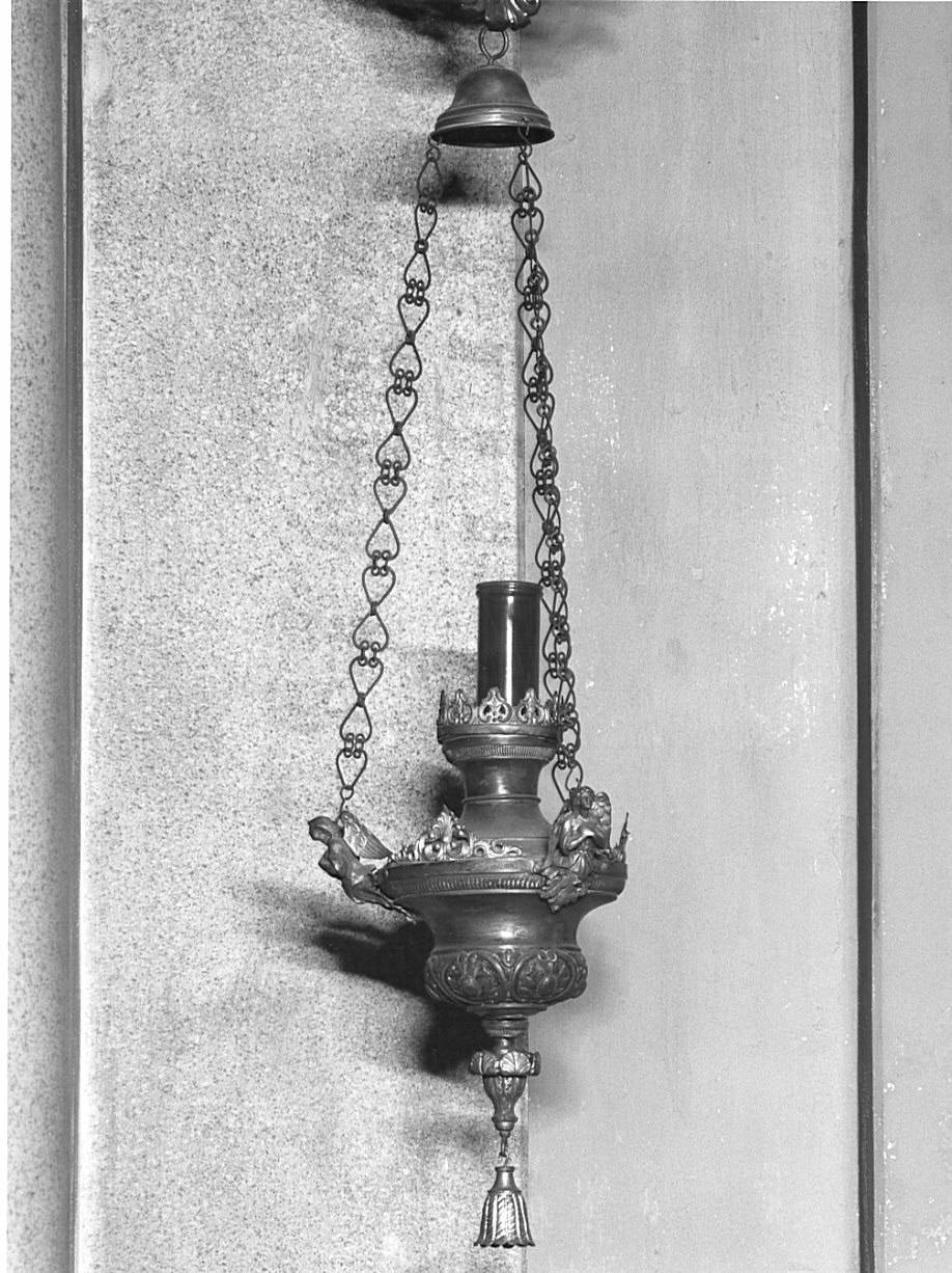 lampada pensile ad anfora, serie - bottega italiana (sec. XIX)