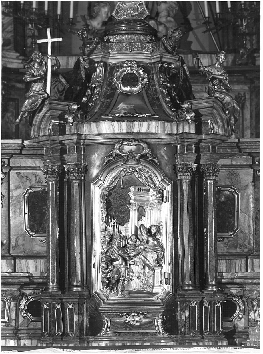tabernacolo - a tempietto, elemento d'insieme - bottega lombarda (sec. XVIII)