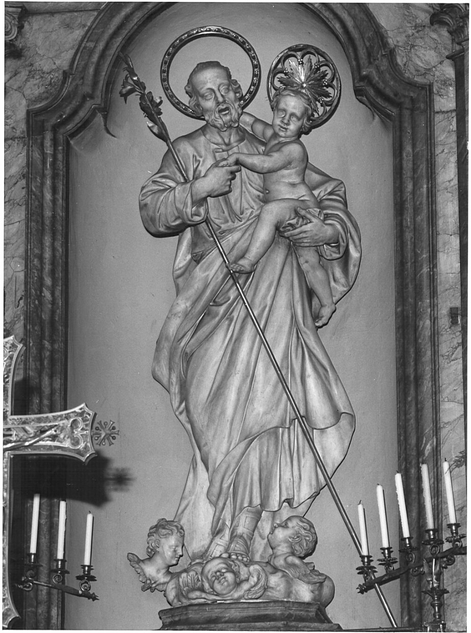 San Giuseppe e Gesù Bambino (statua, opera isolata) di Buzzi Elia Vincenzo (attribuito) (sec. XVIII)