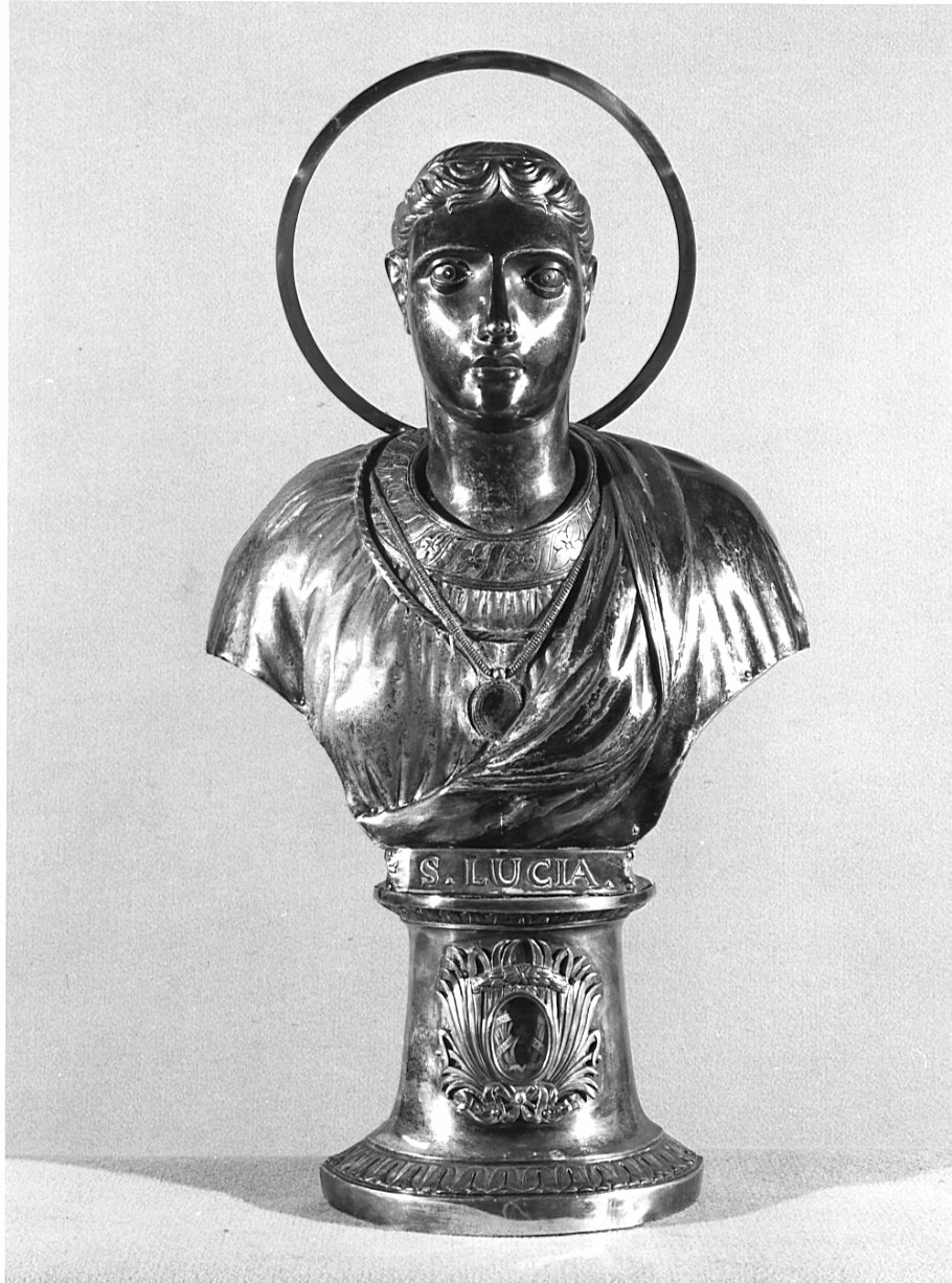 Santa Lucia (reliquiario - a busto, opera isolata) - bottega lombarda (sec. XIX)