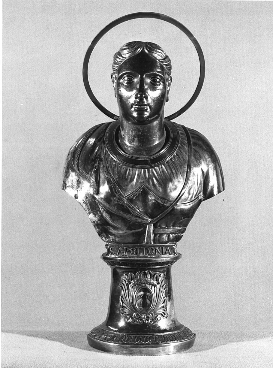 Sant'Apollonia (reliquiario - a busto, opera isolata) - bottega lombarda (sec. XIX)