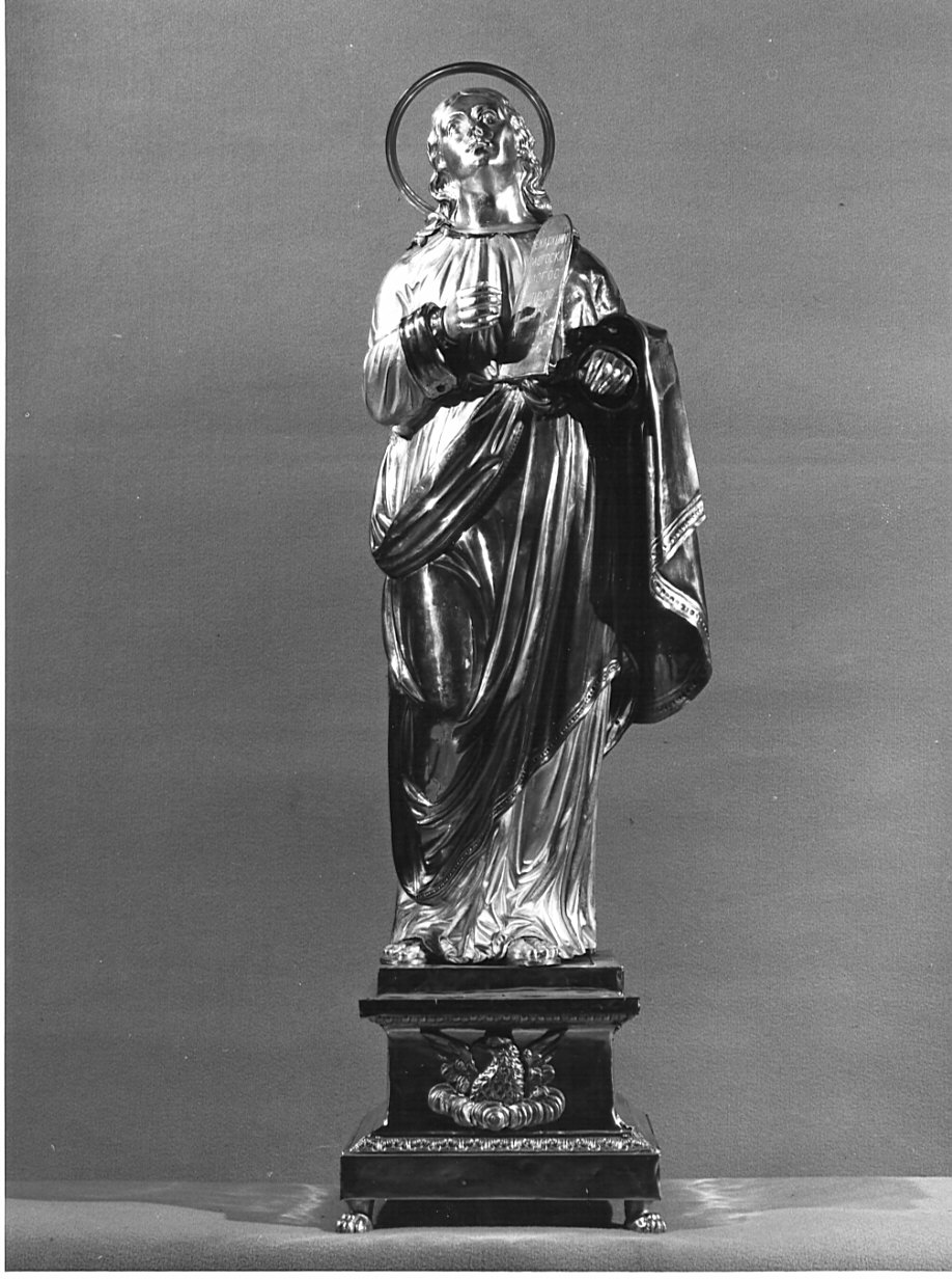 San Giovanni Evangelista (reliquiario - a statua, opera isolata) - bottega italiana (sec. XIX)