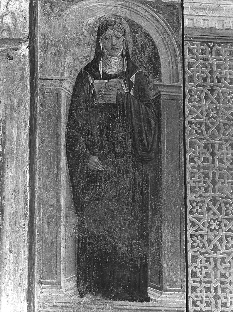Santa monaca (dipinto, elemento d'insieme) di De Mottis Agostino (sec. XV)