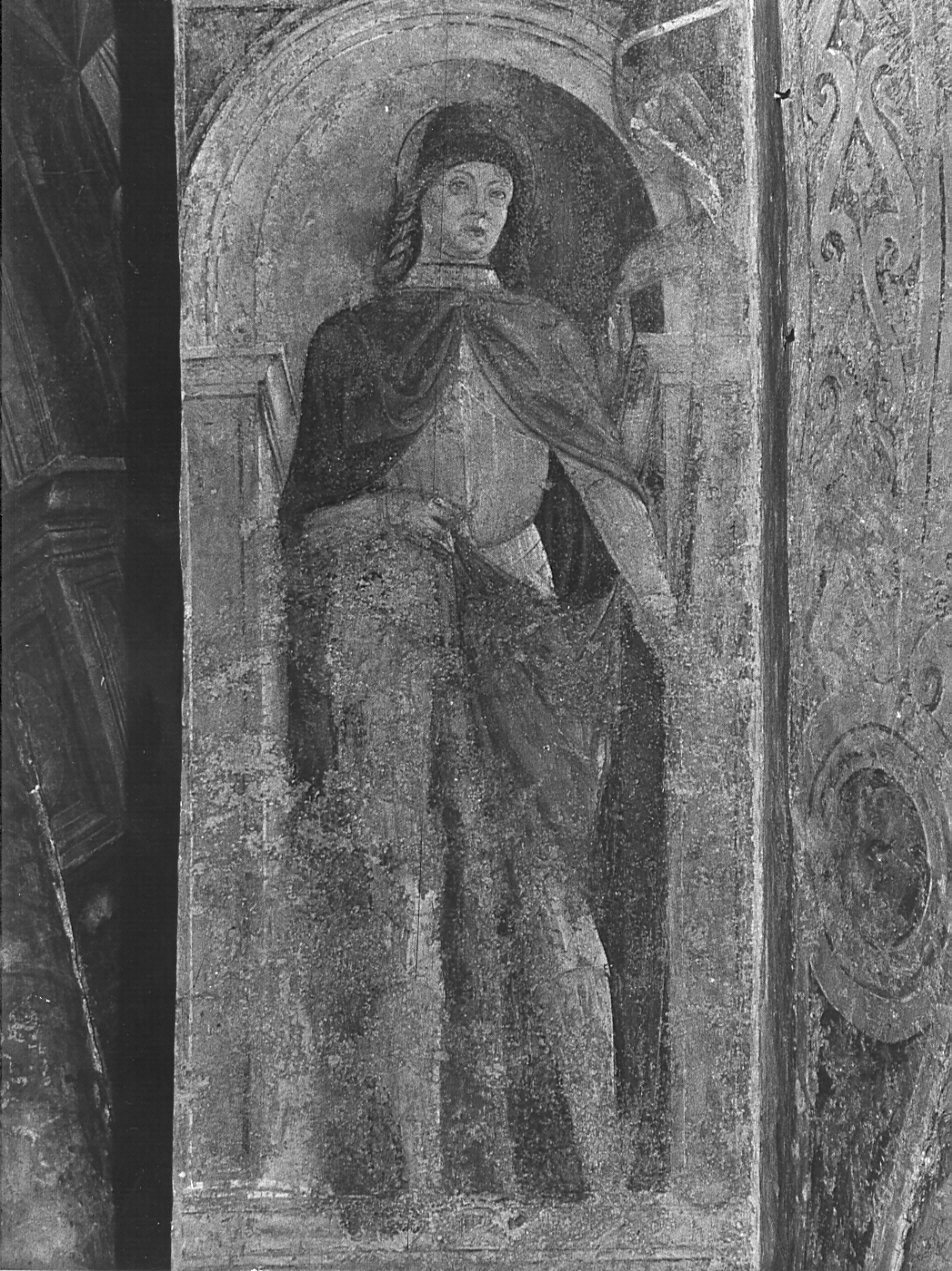 Santo guerriero (dipinto, elemento d'insieme) di De Mottis Agostino (sec. XV)