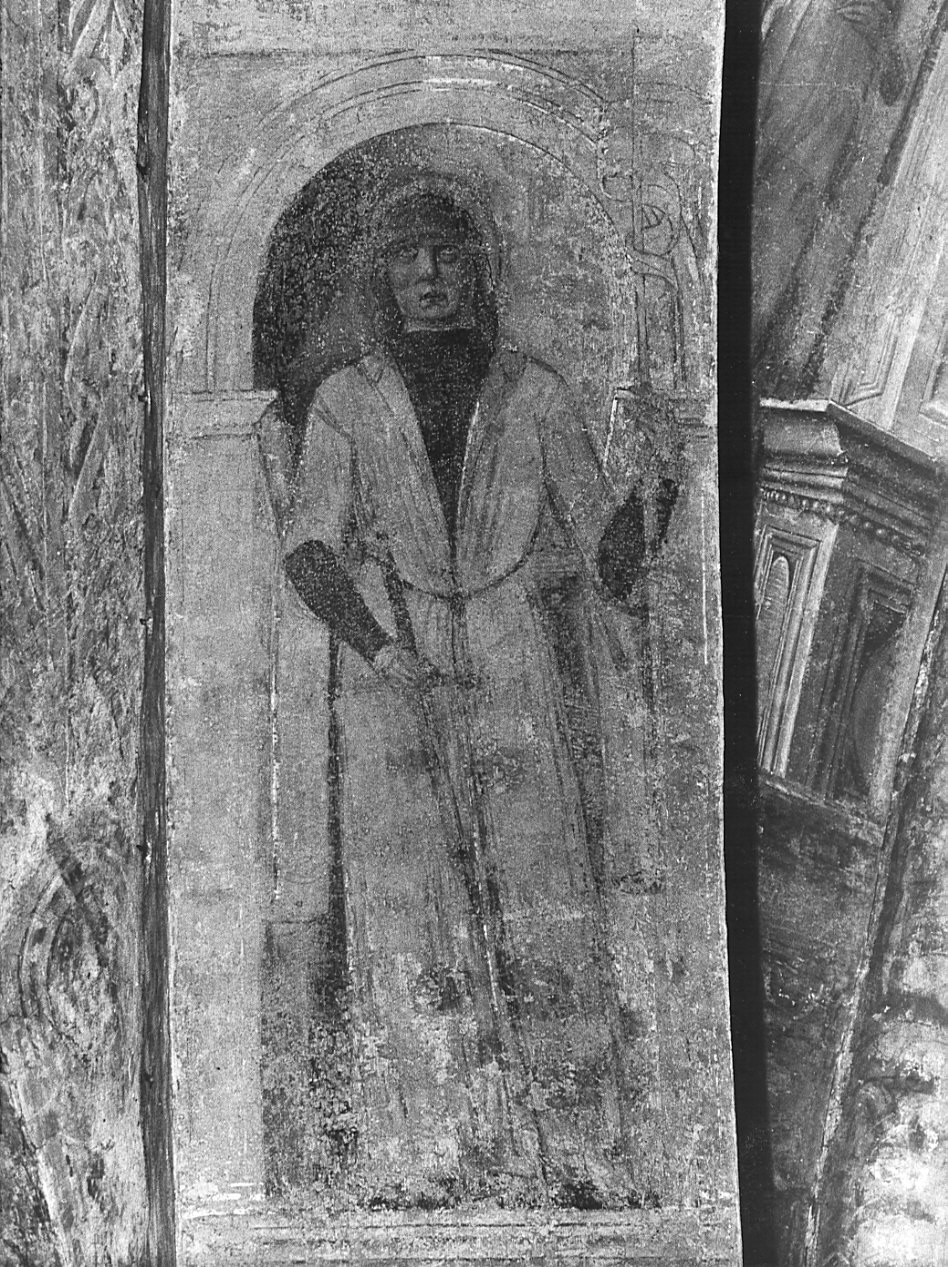 Santo guerriero (dipinto, elemento d'insieme) di De Mottis Agostino (sec. XV)
