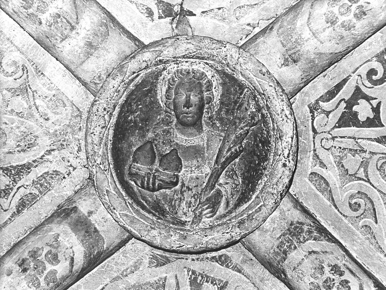 Sant'Agata (chiave di volta, opera isolata) - bottega lombarda (sec. XV)