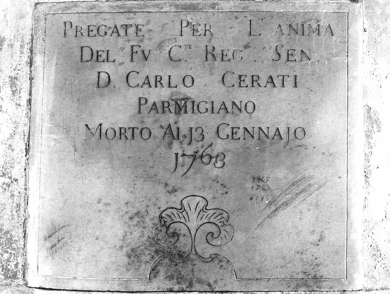 monumento funebre, opera isolata - bottega lombarda (sec. XVIII)