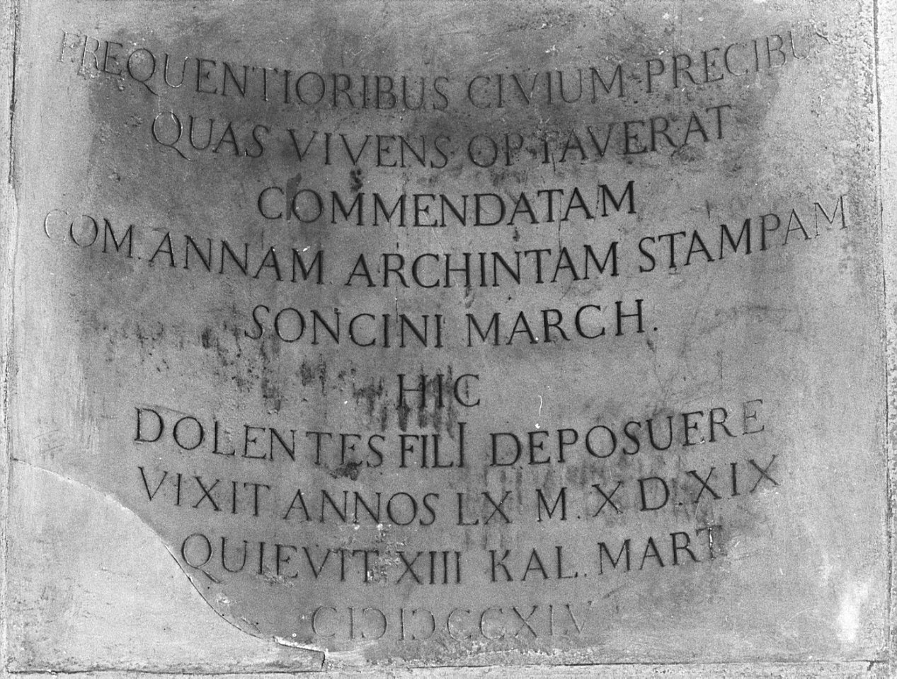 lastra tombale, opera isolata - bottega lombarda (sec. XVIII)