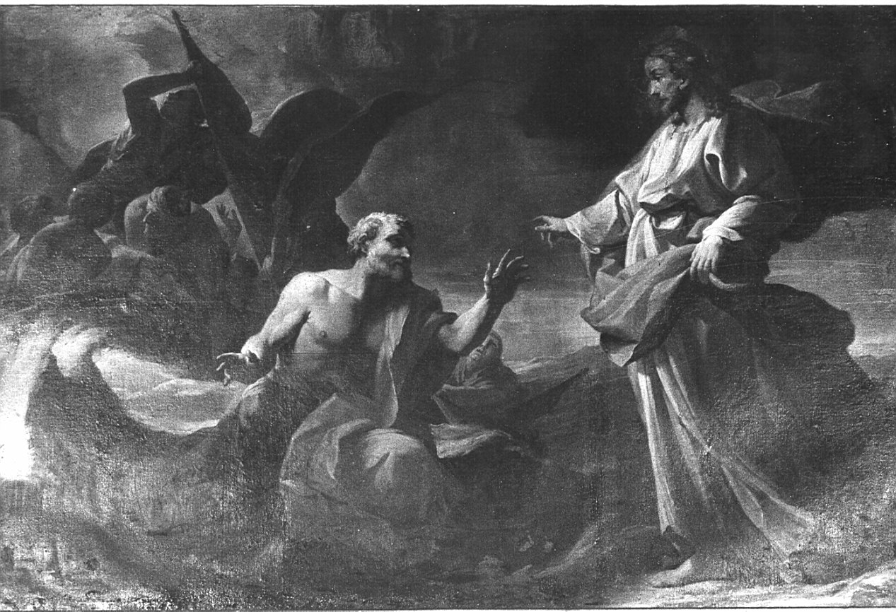 San Pietro cammina sulle acque (dipinto, opera isolata) di Lanzani Andrea (secc. XVII/ XVIII)