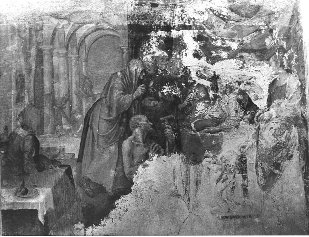 Miracolo di San Mauro (dipinto, elemento d'insieme) di Caccia Guglielmo detto Moncalvo (sec. XVII)
